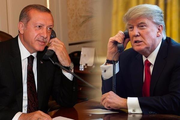 تماس تلفنی اردوغان و ترامپ پیرامون مسائل منطقه ای