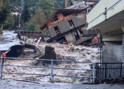 وقوع سیلاب و طوفان مرگبار در مناطقی از فرانسه و ایتالیا